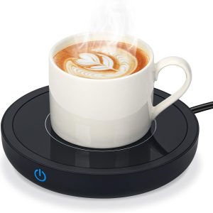 Chauffe Tasse Électrique Noir - Réglage 3 Températures jusqu'à 80℃ pour Café, Thé et Chocolat au Lait