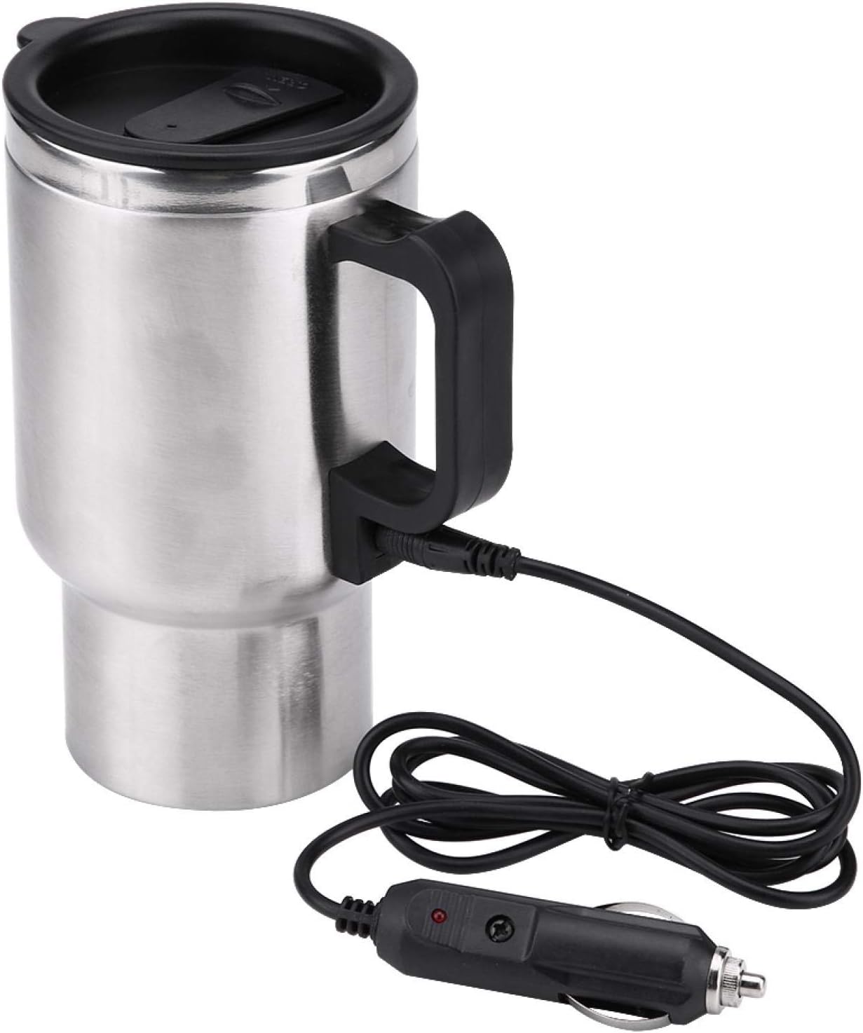 Tasse Chauffante Électrique 12V 450ml pour Voiture - Isolée, Acier Inoxydable