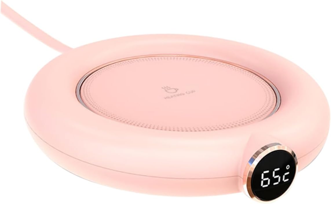 Chauffe-Tasse USB OKUMEYR - Plaque Isolante Rose pour Boissons