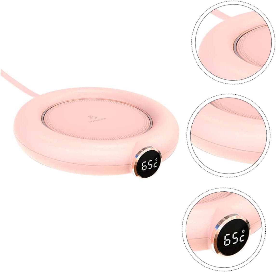 Mug Chauffant USB PRETYZOOM - 2 Pièces, Tasse Thermique Rose pour Bureau et Maison – Image 4
