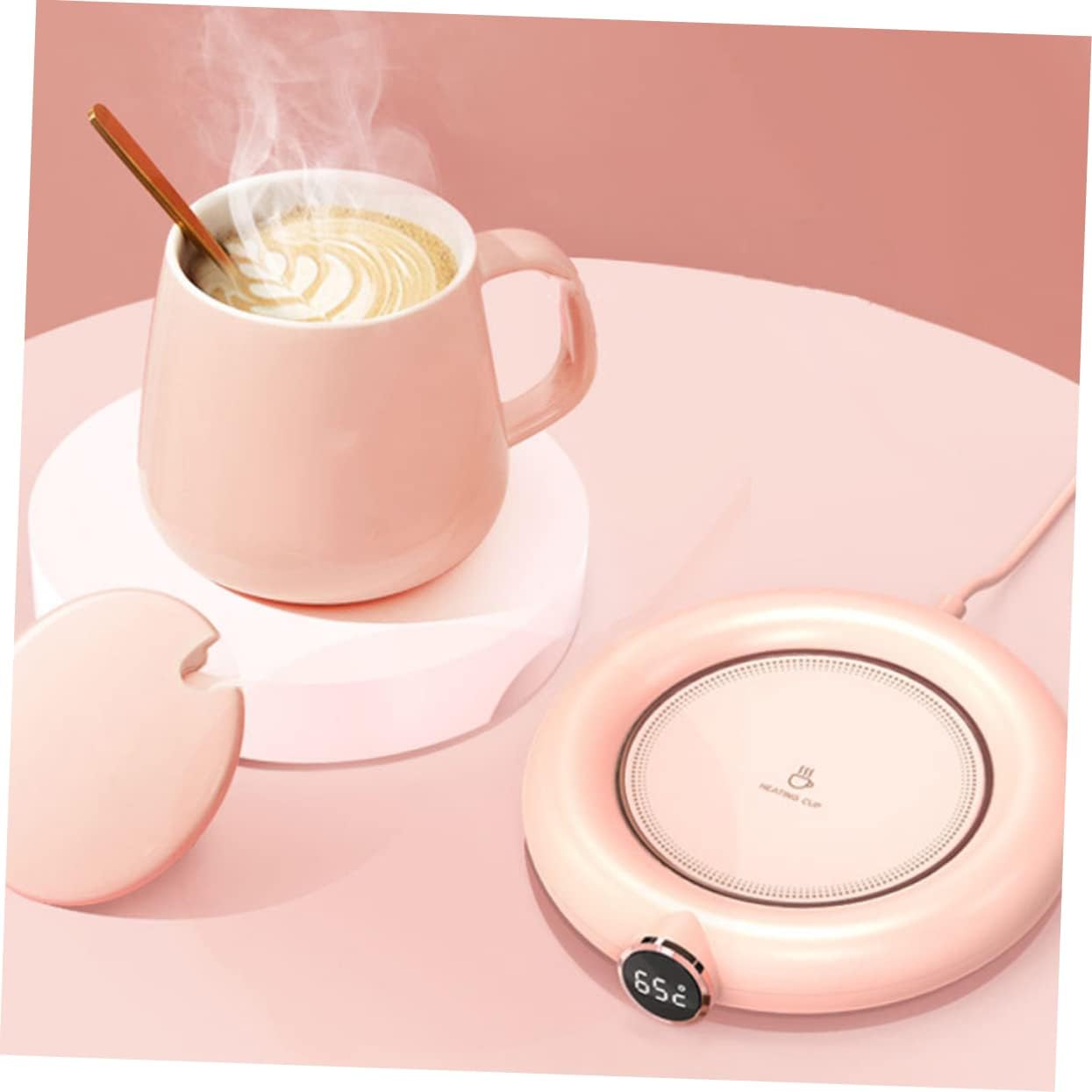 Chauffe-Tasse USB OKUMEYR - Plaque Isolante Rose pour Boissons – Image 5