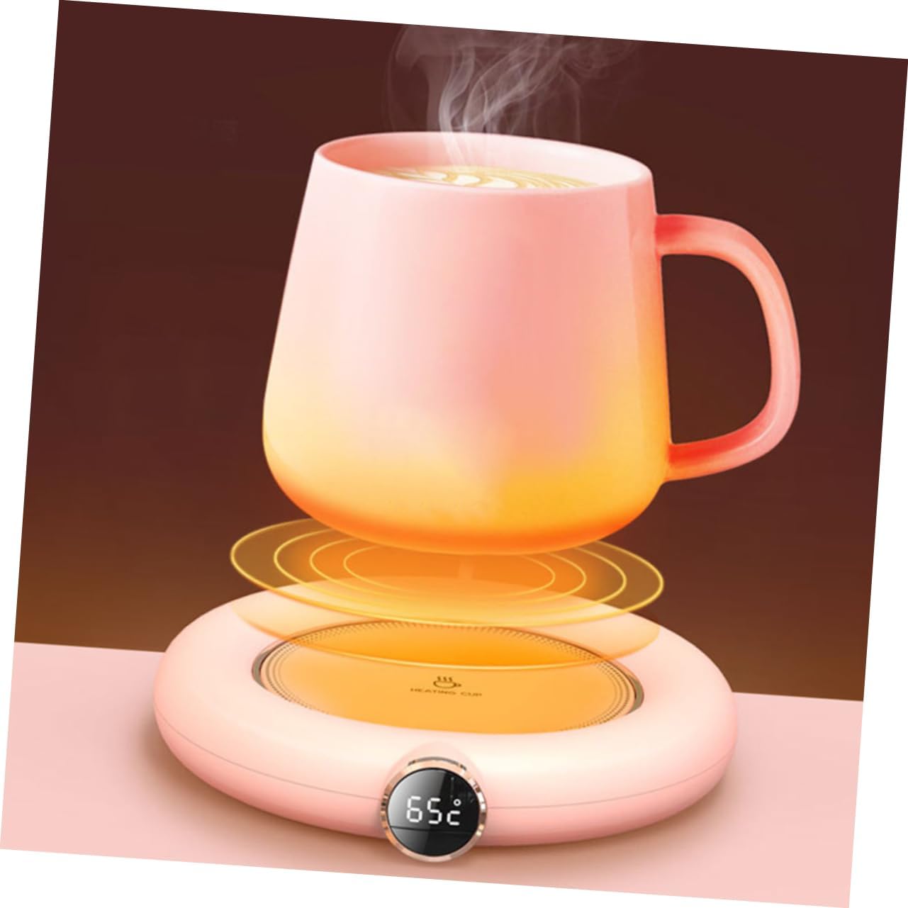 Chauffe-Tasse USB Électrique GREENADSCAPE - Coaster Thermique Rose – Image 8