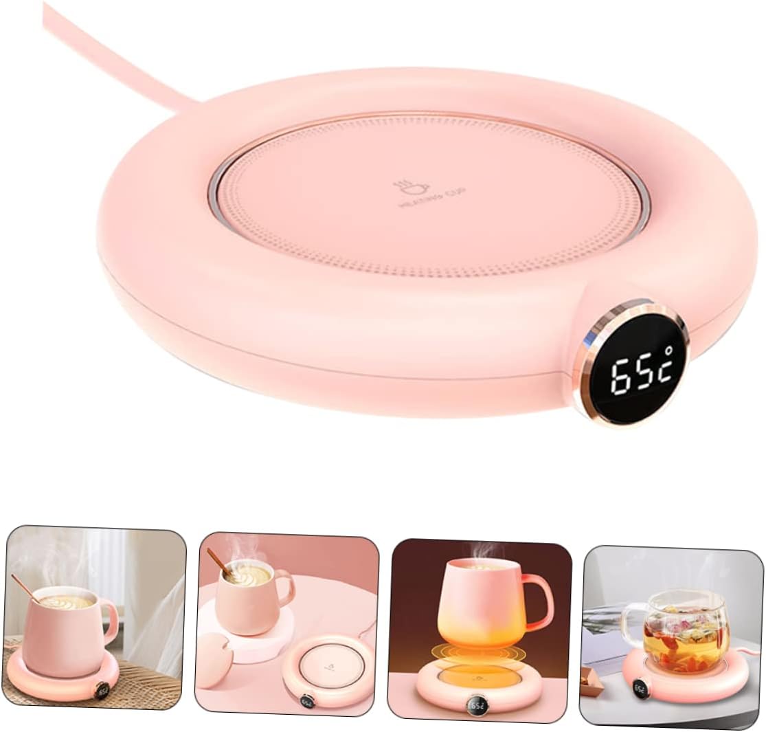MAGICLULU Mug Chauffant USB 2 Pièces - Thermostat Intelligent, Rose – Image 4