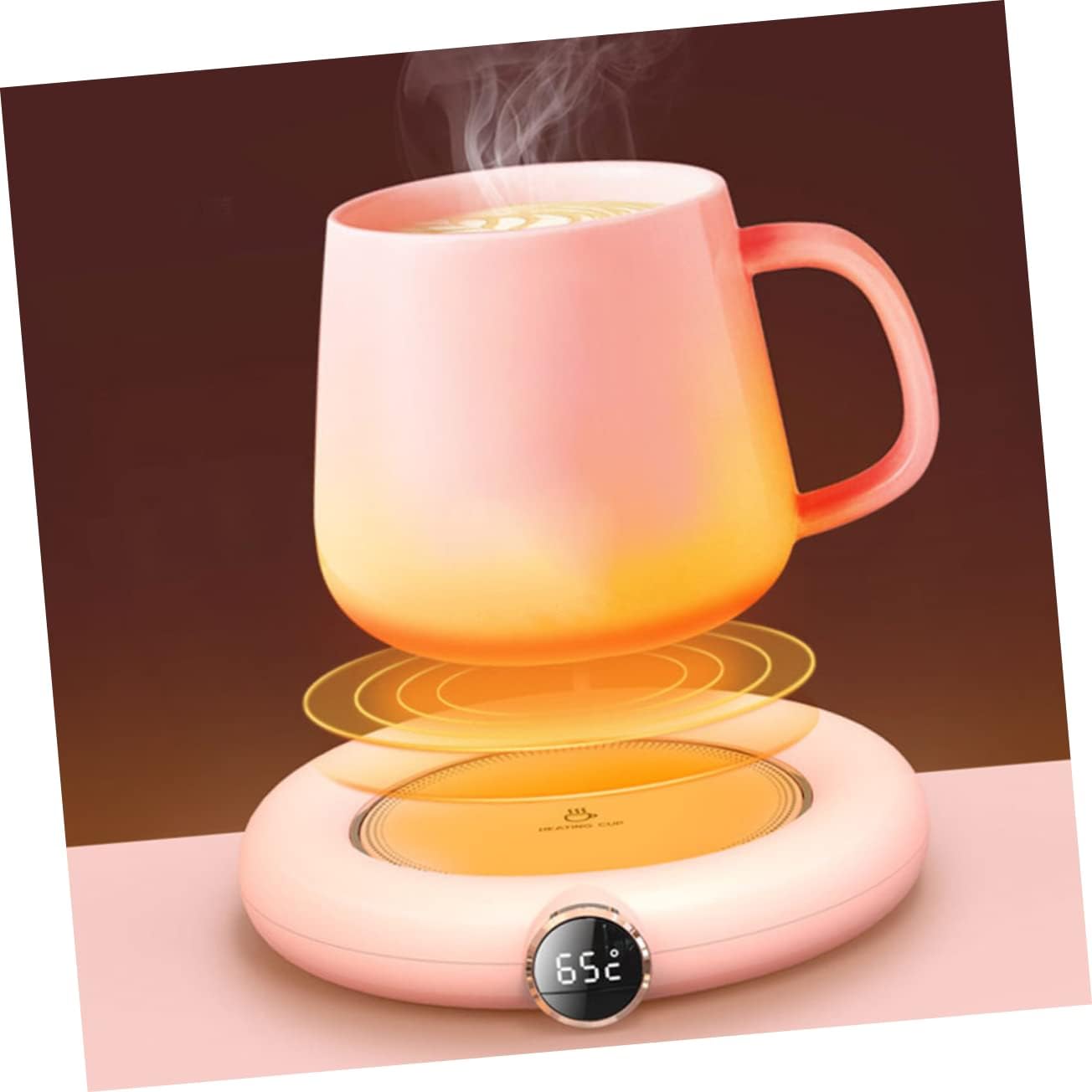 Chauffe-Tasse USB OKUMEYR - Plaque Isolante Rose pour Boissons – Image 2