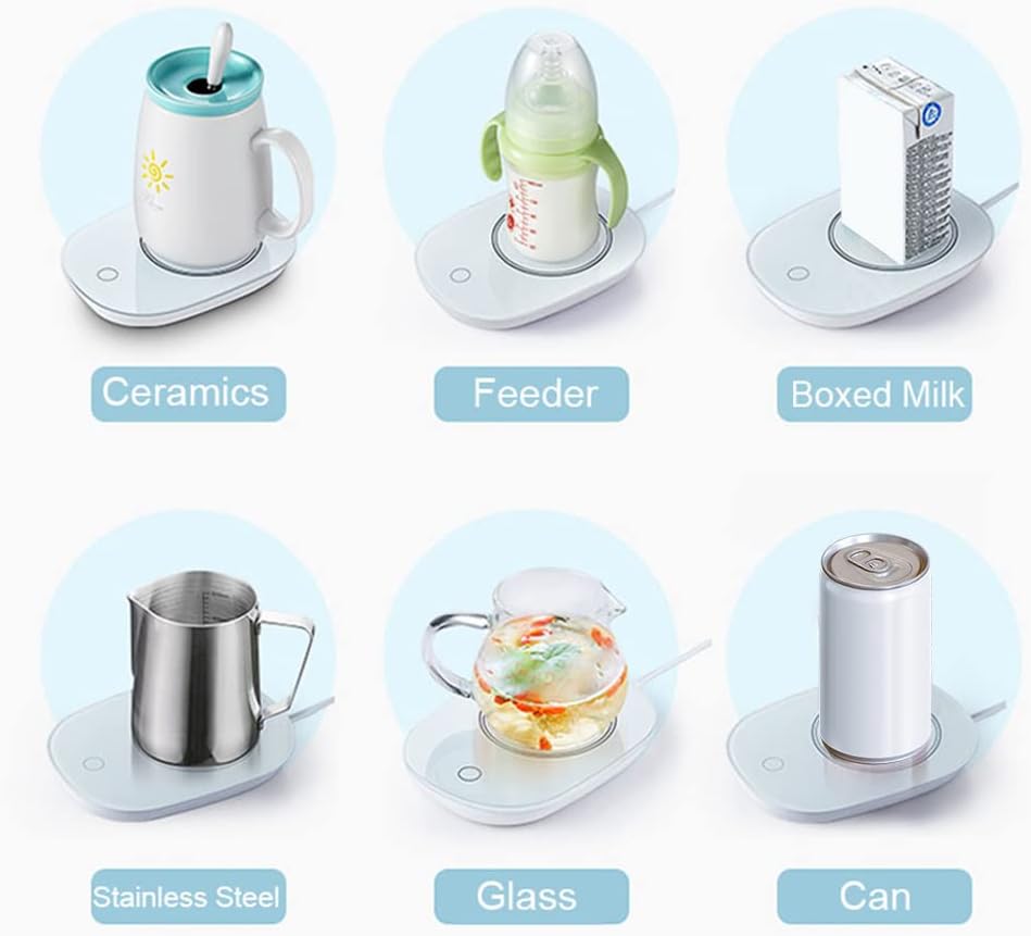 Chauffe-Tasse USB Électrique Blanc 16x12cm - Idéal pour Bureau – Image 7