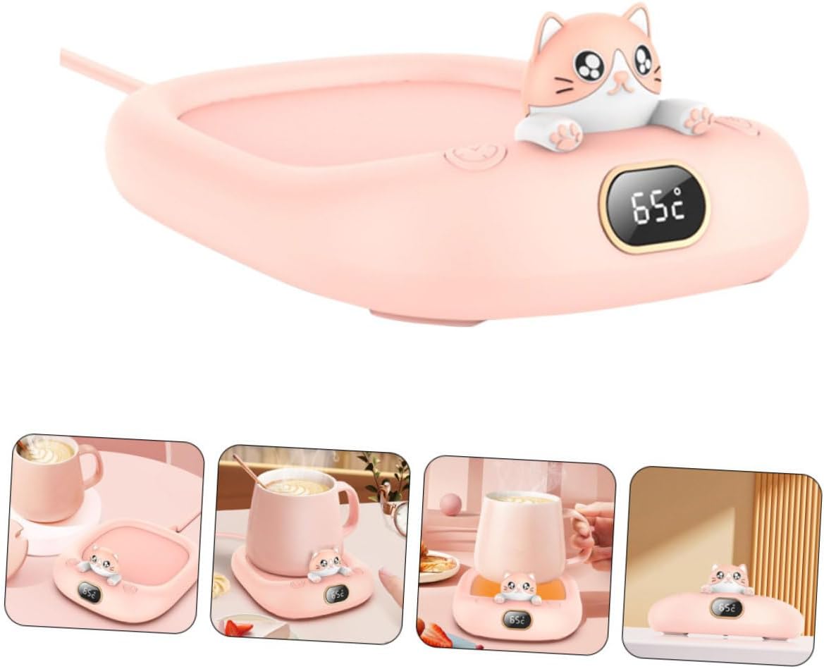 Tapis Chauffant USB pour Tasses - Dessous de Verre Rose – Image 6