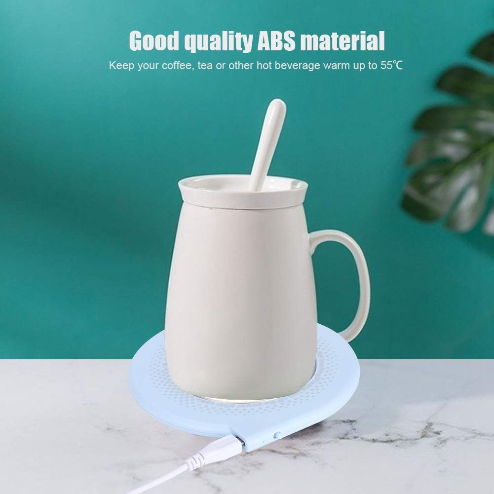 Chauffe Tasse USB 55 ℃ pour Café - Bureau et Maison (Bleu) – Image 3