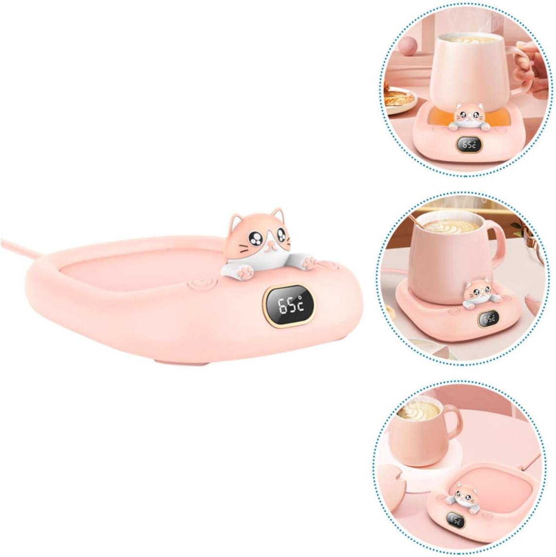 Tapis Chauffant USB pour Tasses - Dessous de Verre Rose – Image 7