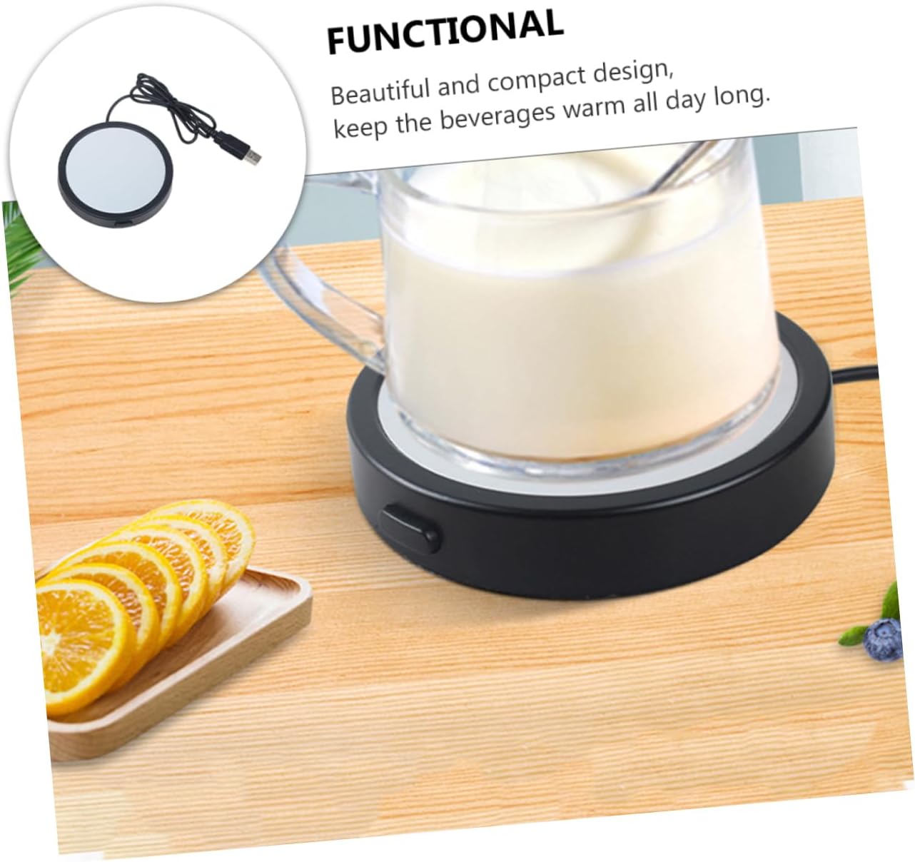 Coussin Chauffant USB pour Tasses et Biberons - Thermostatique Noir – Image 6