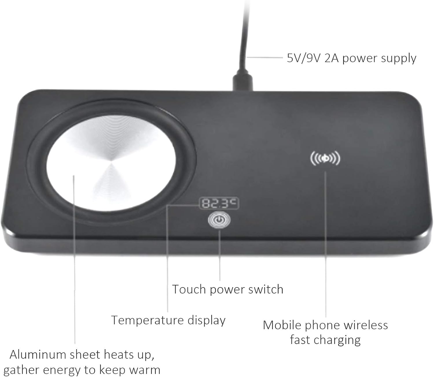 Chauffe-Tasse USB 2 en 1 à Charge Rapide - jusqu'à 55°C/131°F – Image 4