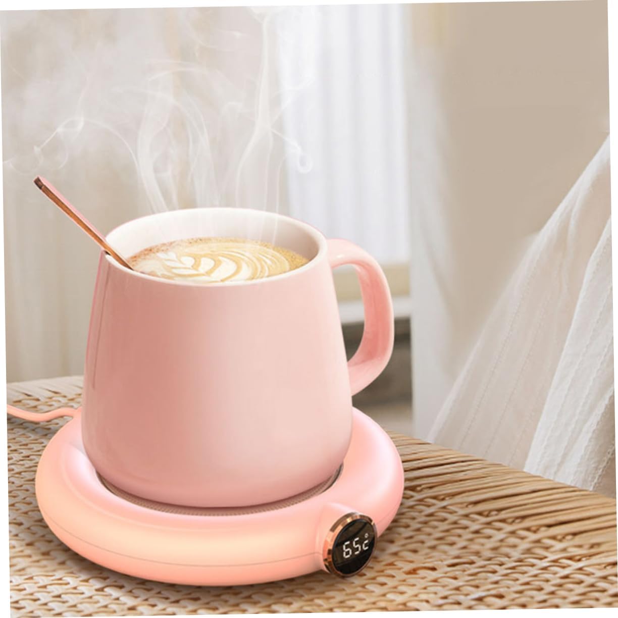 Chauffe-Tasse USB OKUMEYR - Plaque Isolante Rose pour Boissons – Image 6