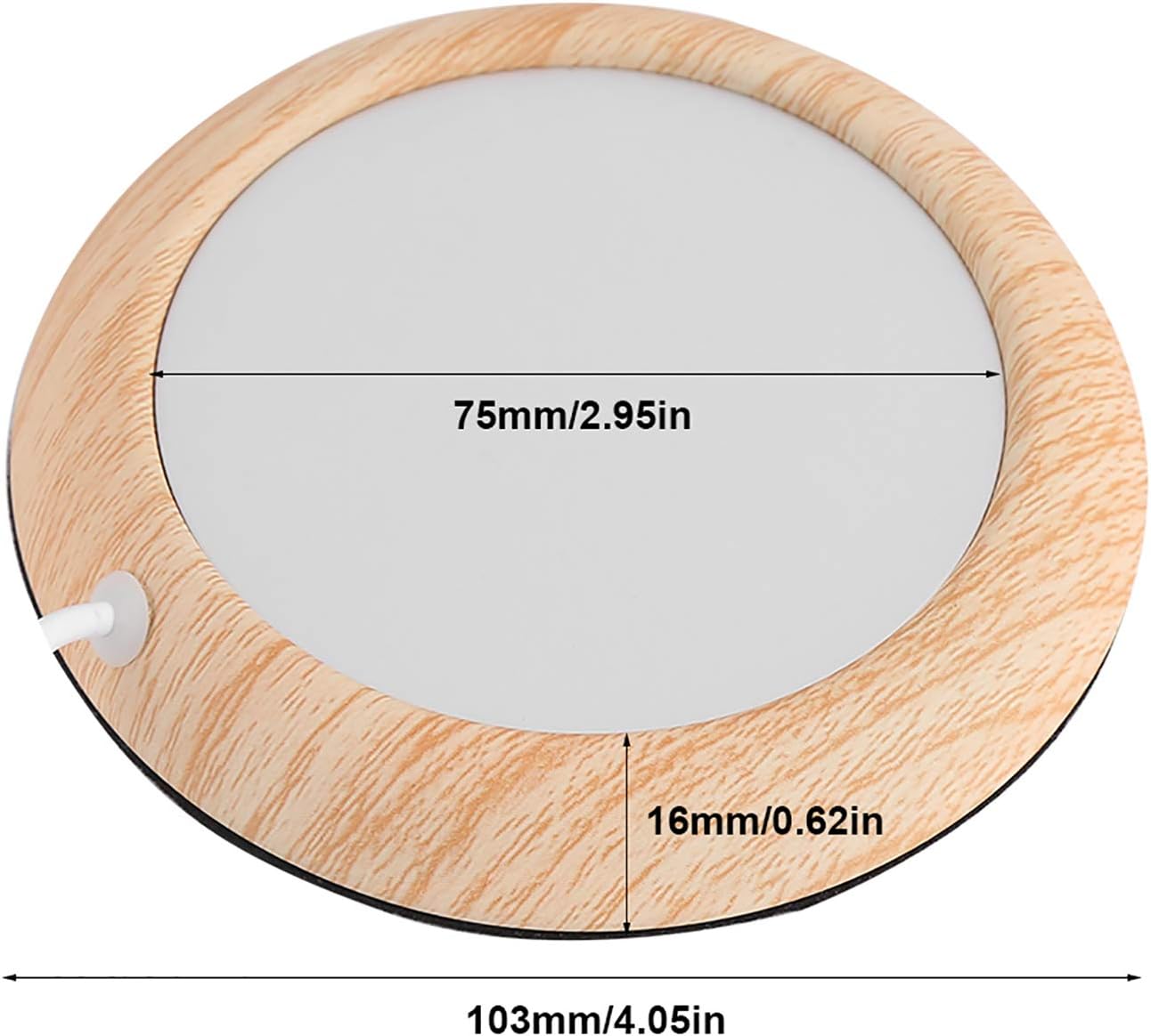 Chauffe Tasse USB en Bois pour Bureau - Plaque Chauffante Électrique pour Café, Thé, Lait et Plus – Image 8