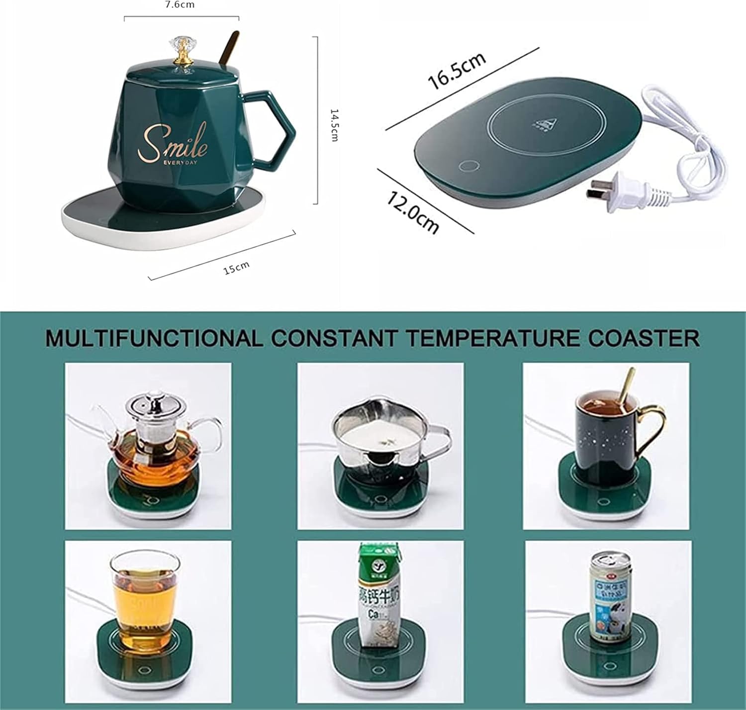 Chauffe Tasse USB 55°C avec Capteur de Gravité - Idéal pour Thé, Café et Lait au Bureau ou à Domicile – Image 2