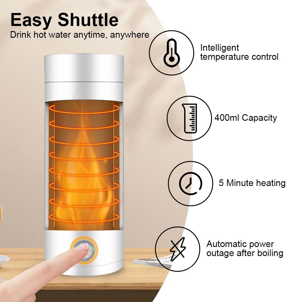 Mini Bouilloire Électrique Portable 3 en 1 400ml 300W - Cuisson Rapide pour Café, Thé et Lait – Image 3