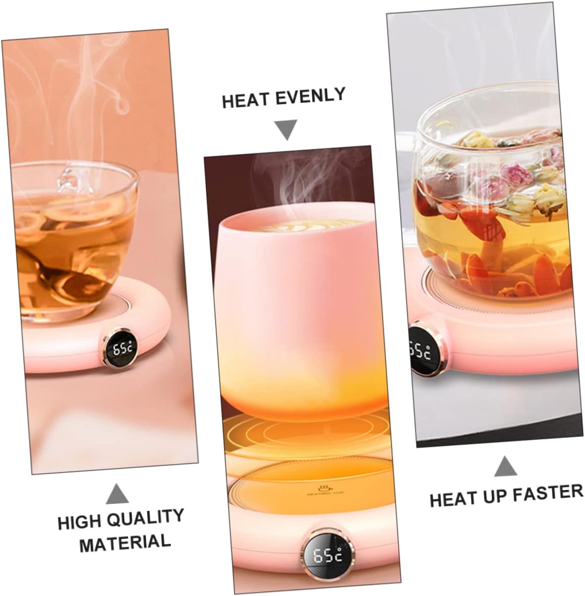 MAGICLULU Mug Chauffant USB 2 Pièces - Thermostat Intelligent, Rose – Image 9