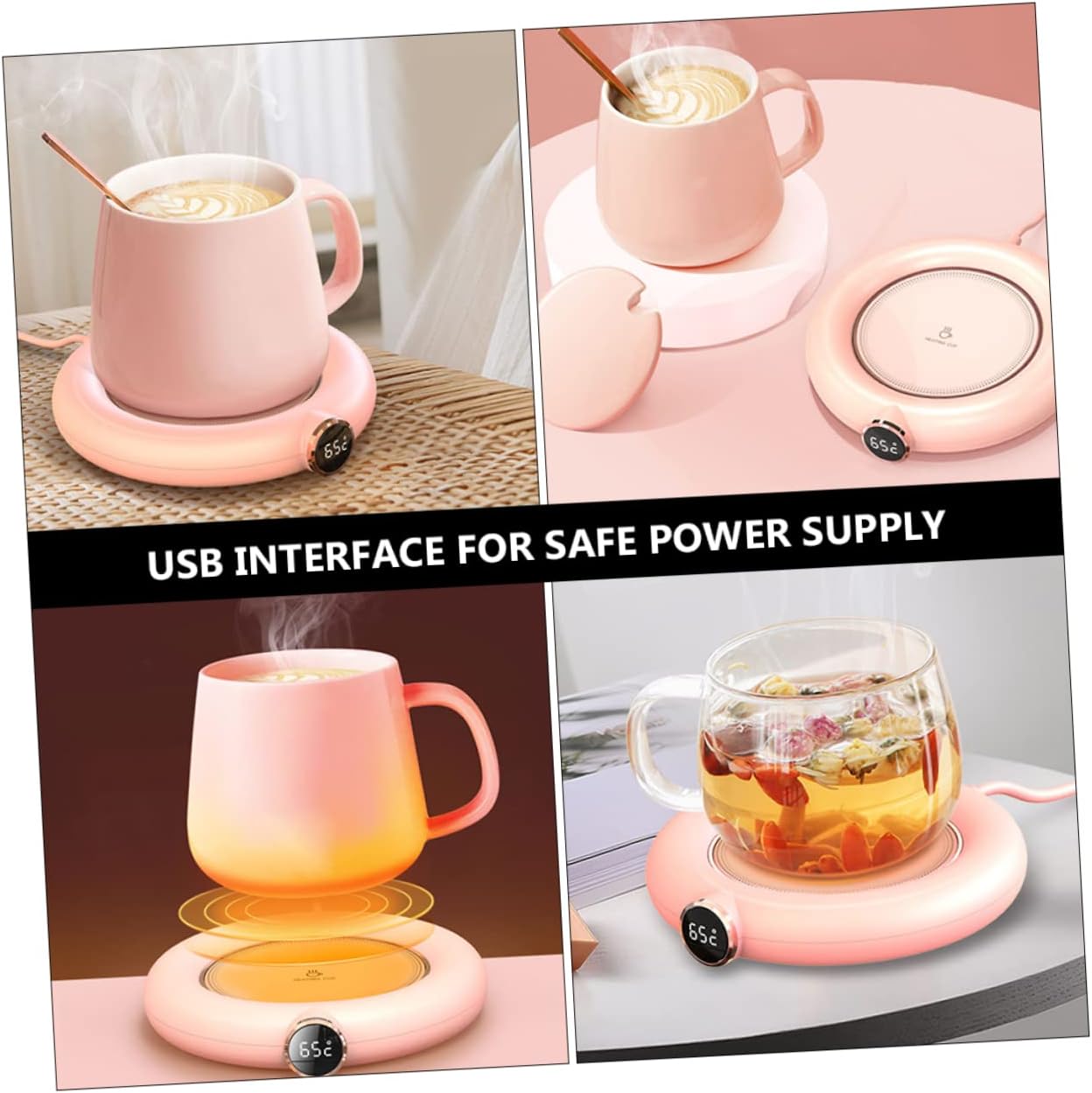 PRETYZOOM 2 Pièces - Sous-Verre Chauffant USB pour Tasses et Théières – Image 8