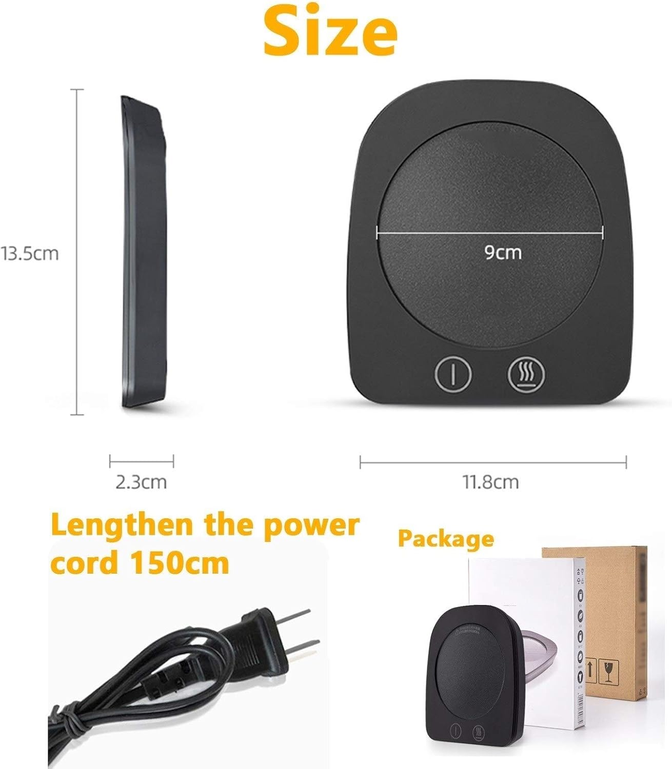 Chauffe-tasse Électrique 20W avec Mug en Verre – Réchauffe Café, Lait et Thé (Noir) – Image 6