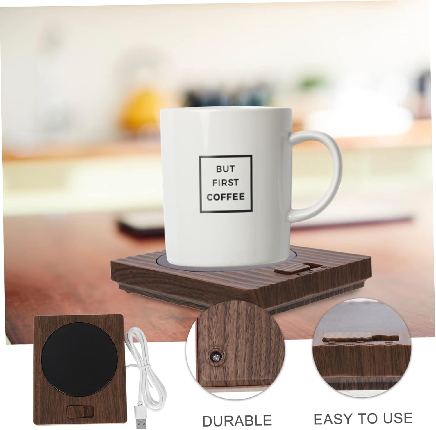 Mug Chauffant USB 3 Pièces - Sous-Verre Thermostatique pour Café et Lait – Image 4