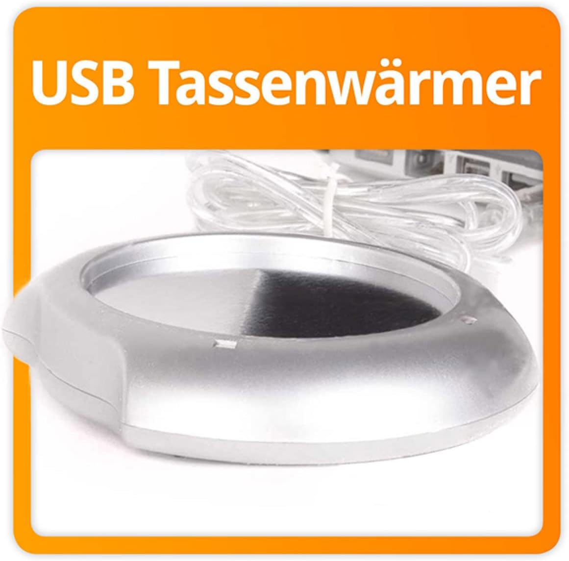 Chauffe-Tasse USB 4 Ports Silver avec Hub USB – Image 3