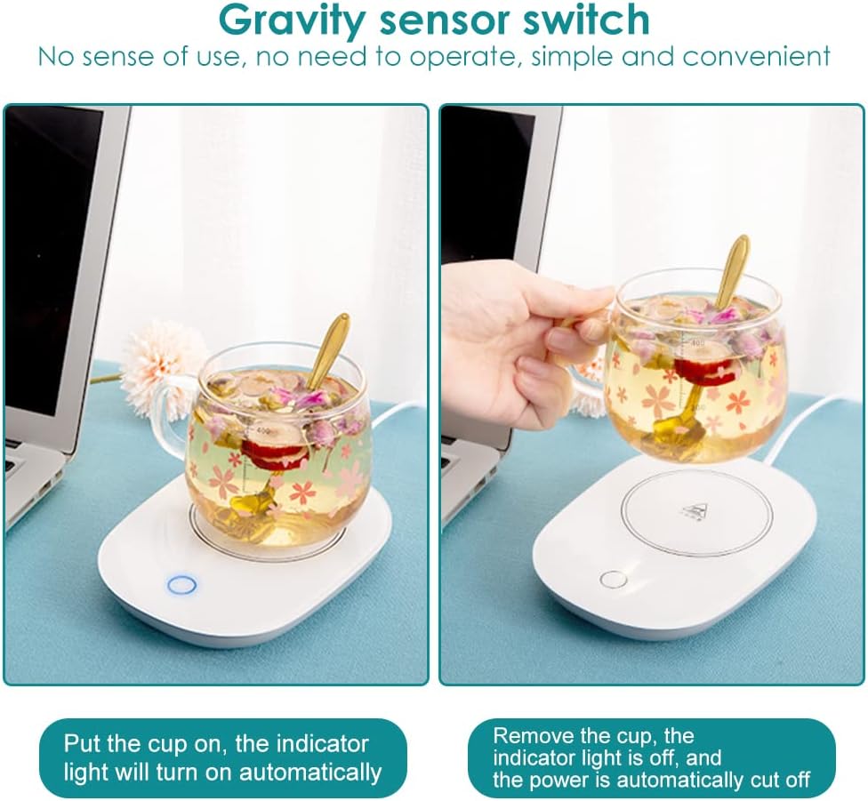 Chauffe-Tasse USB Électrique Blanc 16x12cm - Idéal pour Bureau – Image 4