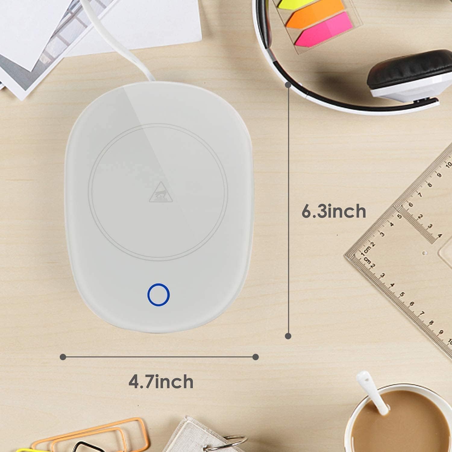 Chauffe-tasse intelligent avec arrêt automatique - Idéal pour café, lait et tasses variées à la maison ou au bureau – Image 5