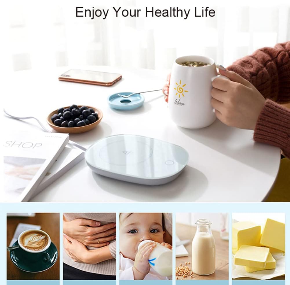 Chauffe-Tasse USB Électrique Blanc 16x12cm - Idéal pour Bureau – Image 2