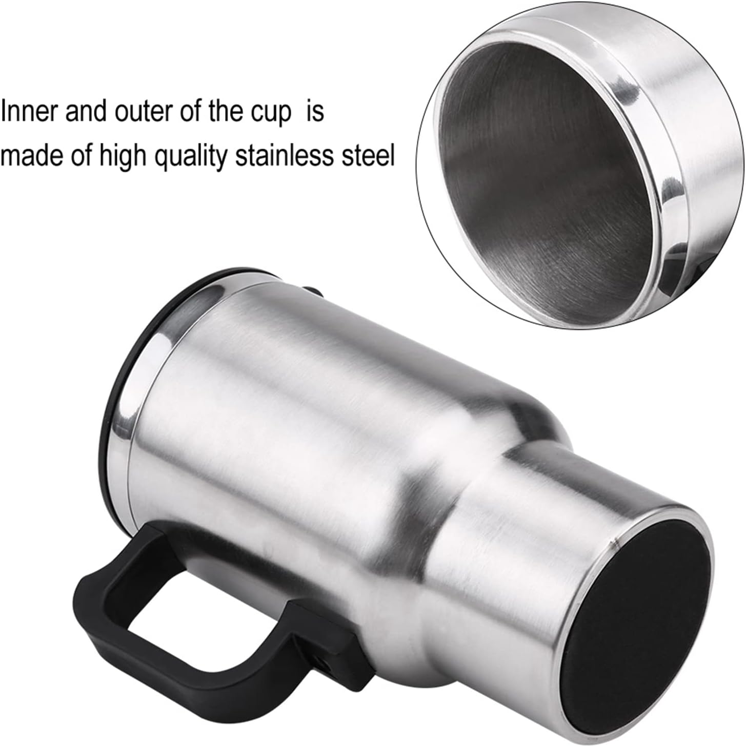 Tasse Chauffante Électrique 12V 450ml pour Voiture - Isolée, Acier Inoxydable – Image 8