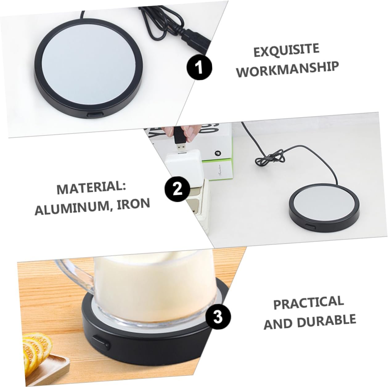 Coussin Chauffant USB pour Tasses et Biberons - Thermostatique Noir – Image 8