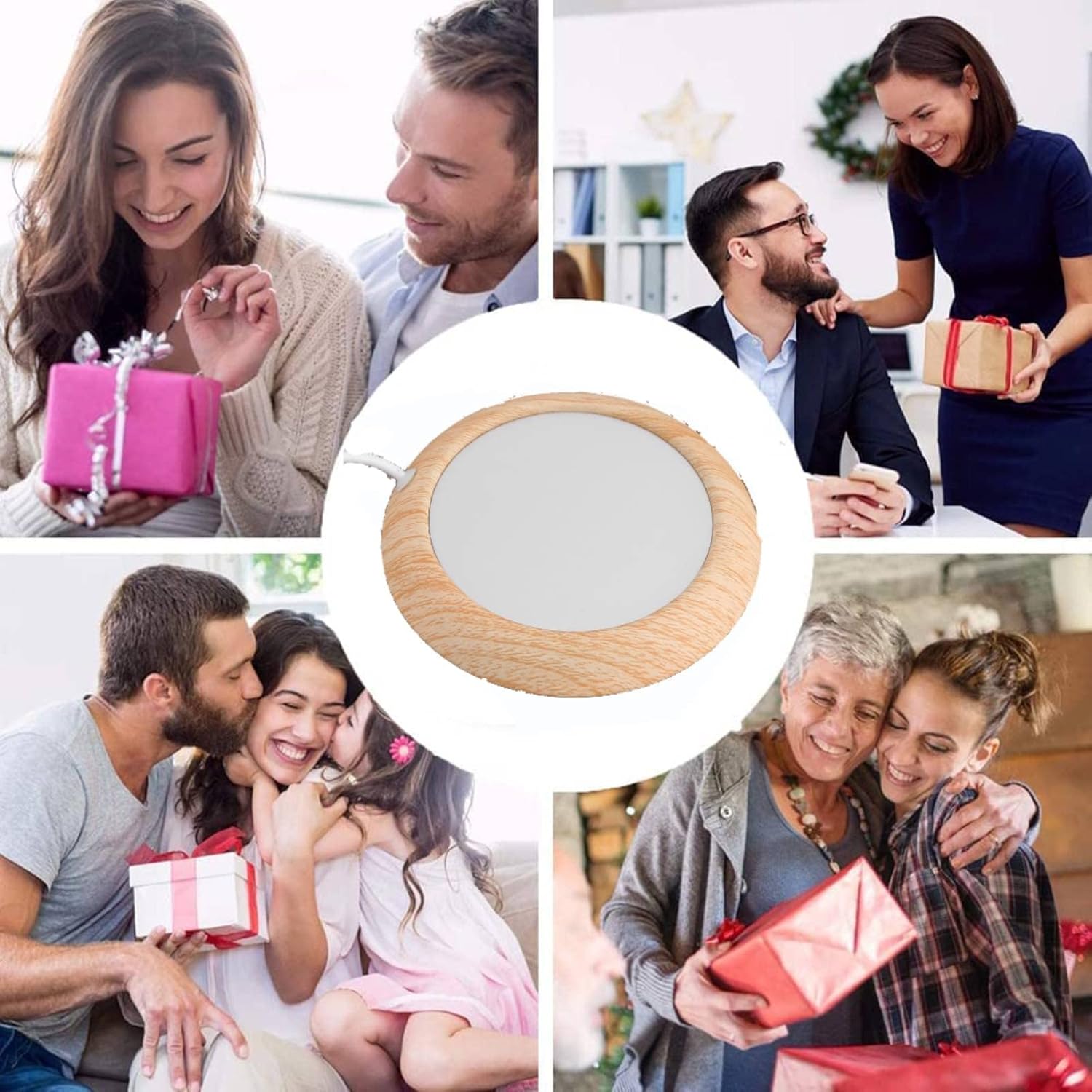 Chauffe Tasse USB en Bois pour Bureau - Plaque Chauffante Électrique pour Café, Thé, Lait et Plus – Image 6