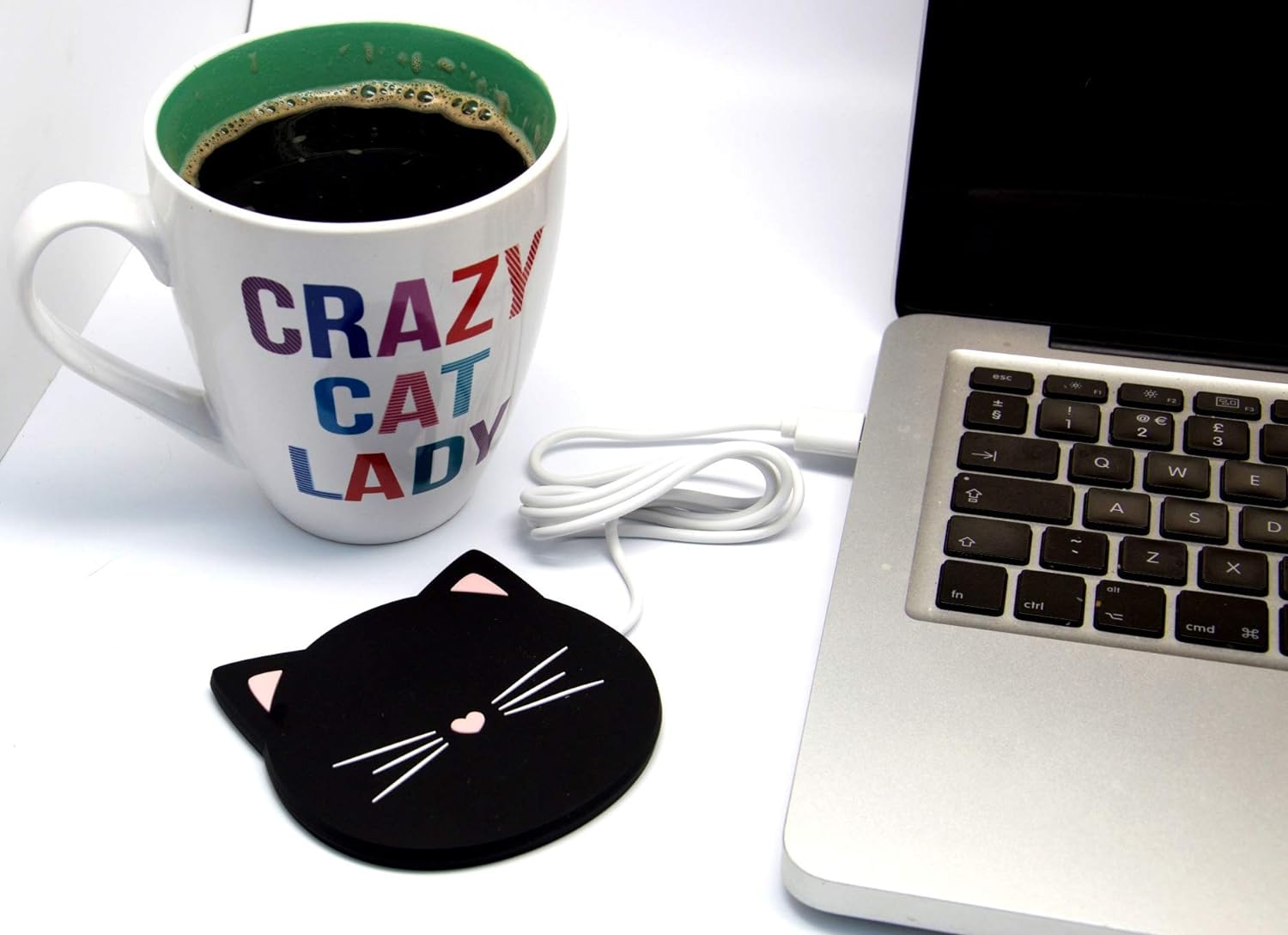 Chauffe-tasse USB Legami - Garde au Chaud, 9,2x9,7 cm, Thème Cookie et Chat – Image 4