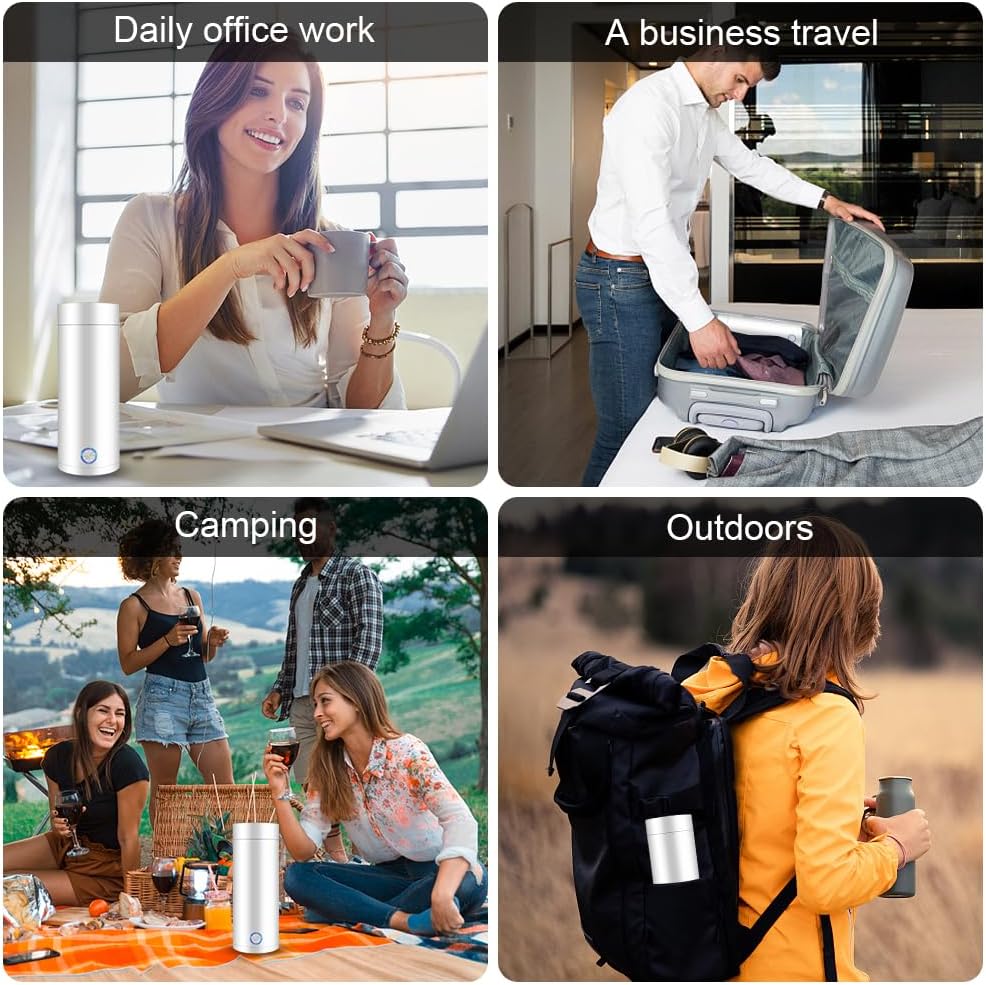 Mini Bouilloire Électrique Portable 3 en 1 400ml 300W - Cuisson Rapide pour Café, Thé et Lait – Image 6