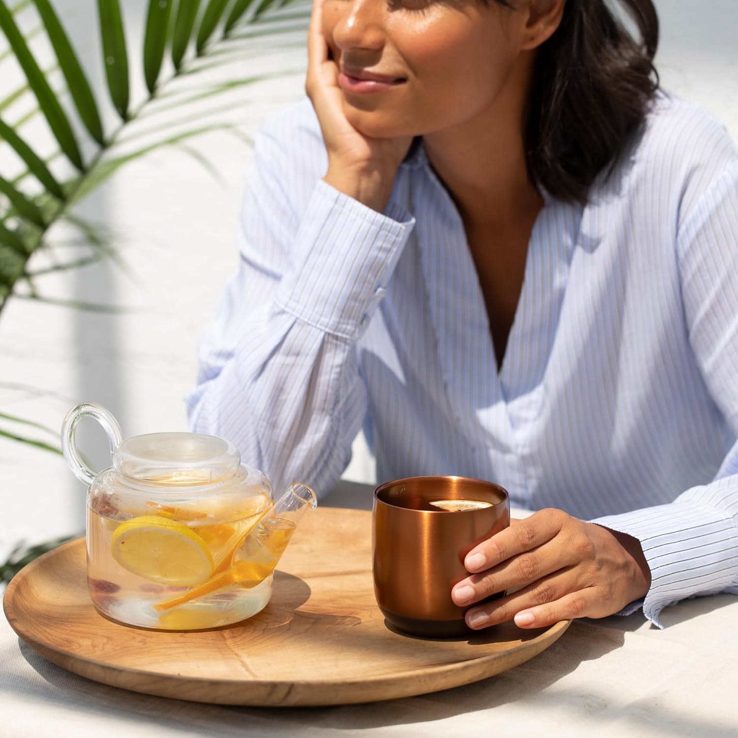 Tasse intelligente Ember 178 ml - Contrôle de température LED, rechargeable, cuivre, 1,5 h d'autonomie – Image 5