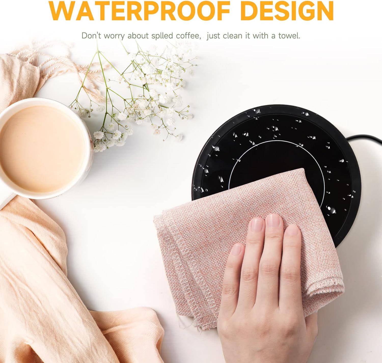 BTOYM Chauffe-Tasse Électrique avec 3 Températures & Arrêt Automatique - Pour Café, Thé et Lait (Tasse Non Incluse) – Image 4