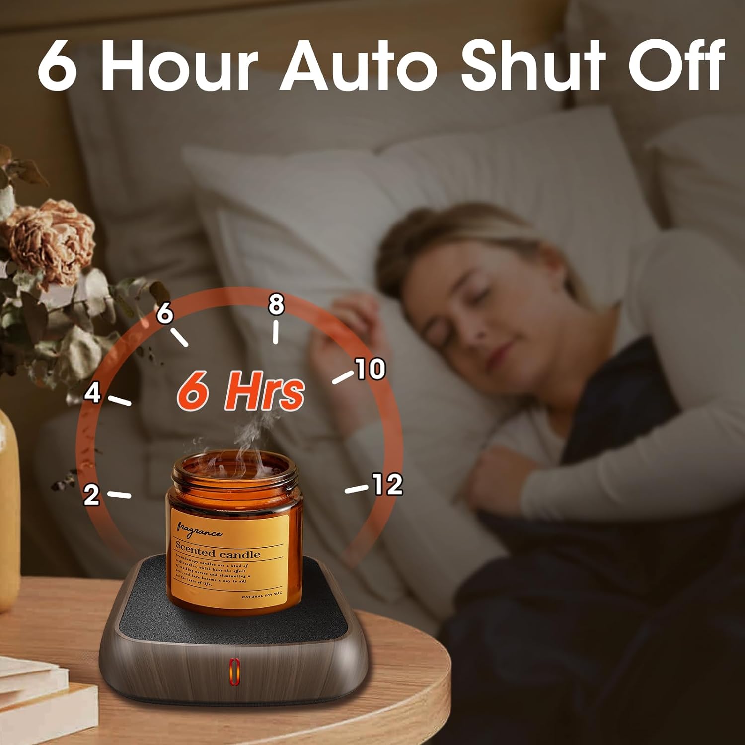 Chauffe-Tasse Électrique MQFORU - 3 Températures, Arrêt Automatique 6H pour Café, Thé et Bougies – Image 4