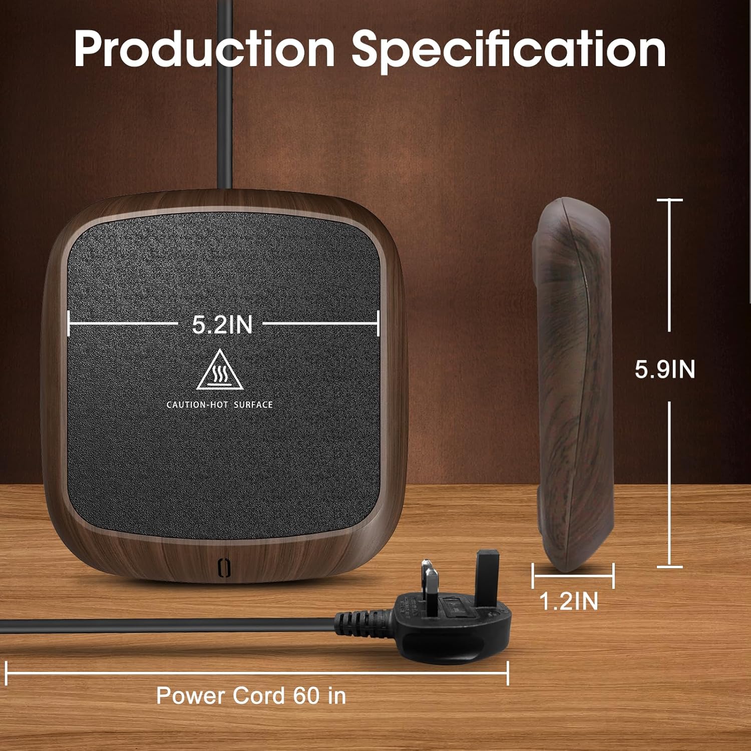 Chauffe-Tasse Électrique MQFORU - 3 Températures, Arrêt Automatique 6H pour Café, Thé et Bougies – Image 7