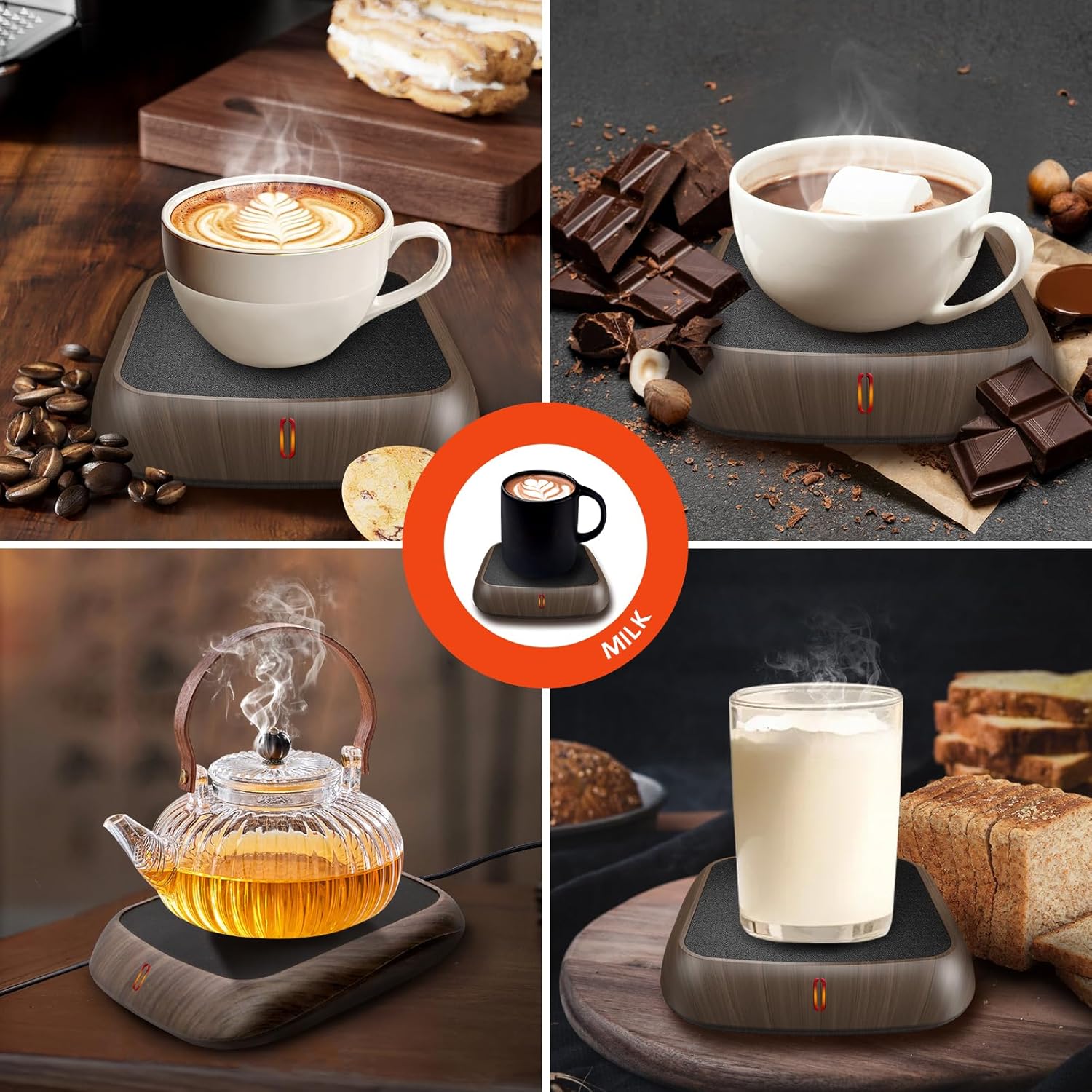 Chauffe-Tasse Électrique MQFORU - 3 Températures, Arrêt Automatique 6H pour Café, Thé et Bougies – Image 6