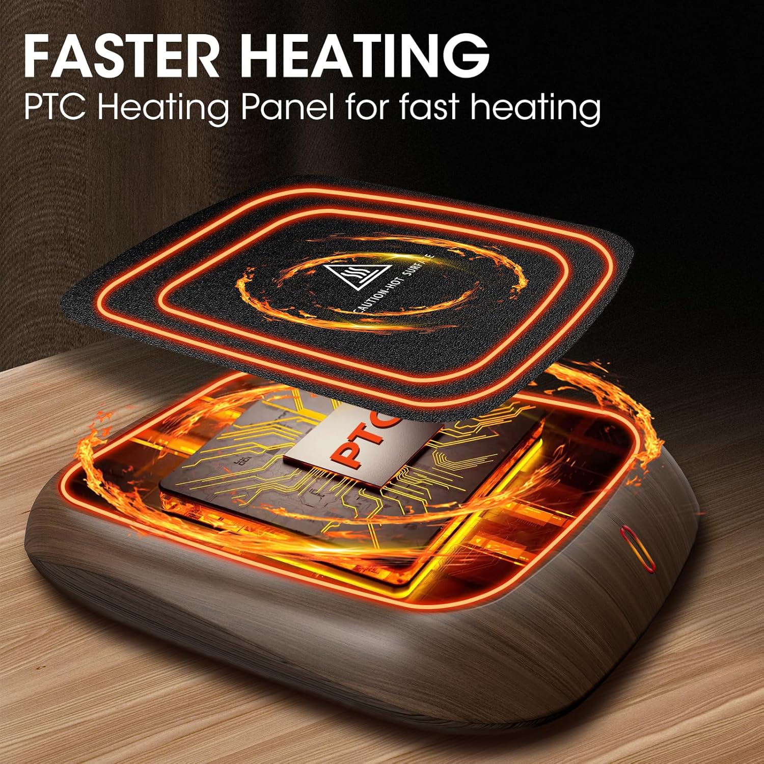 Chauffe-Tasse Électrique MQFORU - 3 Températures, Arrêt Automatique 6H pour Café, Thé et Bougies – Image 2