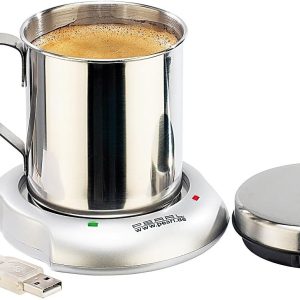 Chauffe-tasse USB avec tasse en acier Pearl
