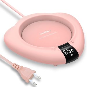 Chauffe-tasse électrique avec 3 températures et arrêt automatique pour café, thé et boissons.