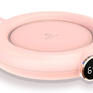 FAMYNGL Chauffe Mug USB Électrique avec 3 Réglages de Température pour Café, Thé et Lait - Rose