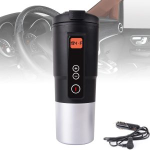 Mug Chauffant 12V LEJIEYIN avec Température Réglable et Affichage LED pour Voiture