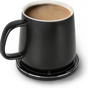 Mug Chauffant APEKX Intelligent 13.3OZ avec Contrôle de Température et Couvercle - Noir