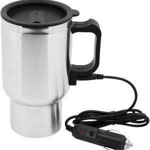 Tasse Chauffante Électrique 450ml 12V Pour Voiture - Bouilloire Isotherme Portable en Acier Inoxydable