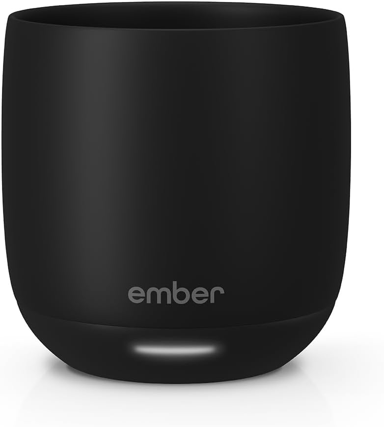 Tasse Intelligente Ember 178 ML avec Affichage LED, Contrôle Température via App, Autonomie 1,5 h, Noir