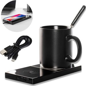 YumSur Chauffe-Tasse Intelligent 2 en 1 : Sous-Verre USB pour Boissons Chaudes